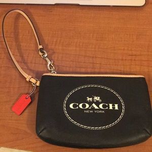 Coach leather medium wristlet